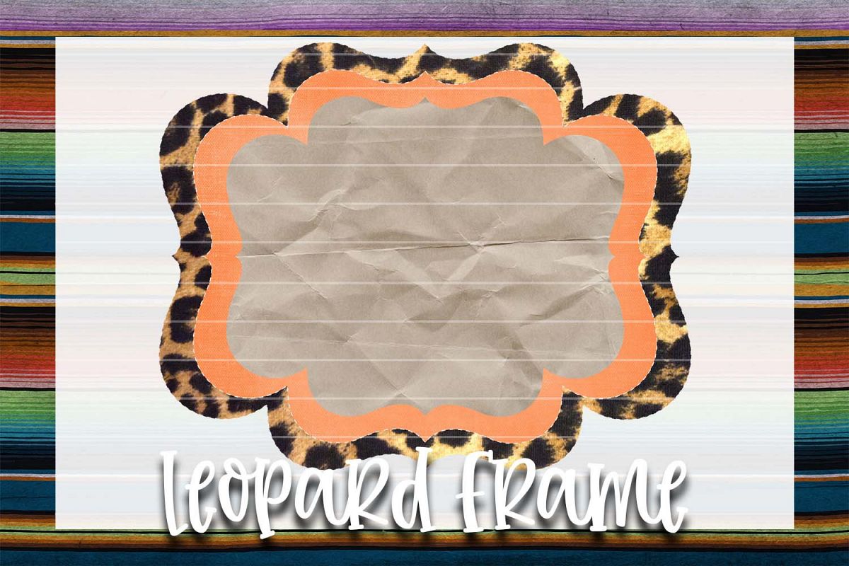 Orange & Leopard Frame Background Element example image 1