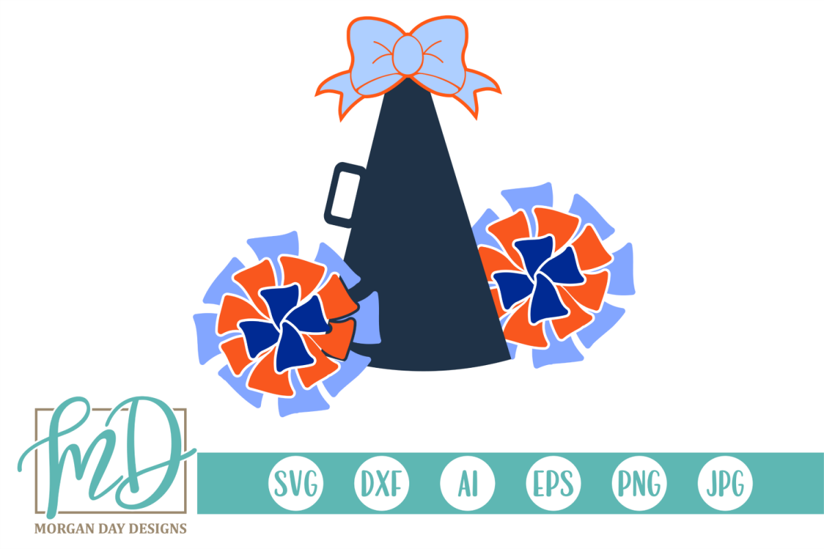 Cheerleader - Megaphone SVG, DXF, AI, EPS, PNG, JPEG example image 1