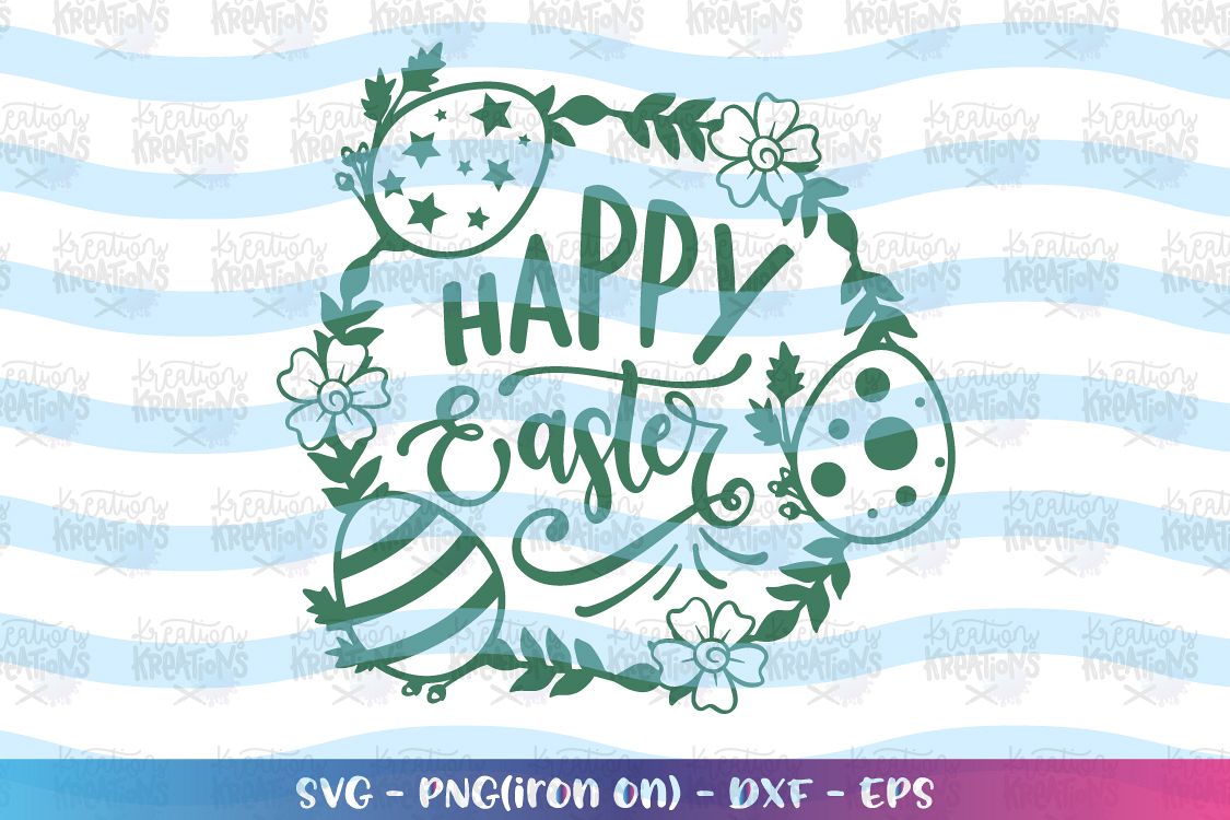 Download Easter Happy Easter Wreath Svg 427448 Svgs Design Bundles