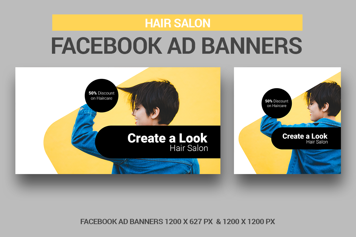 Hairs Salon Facebook Ad Banners example image 1