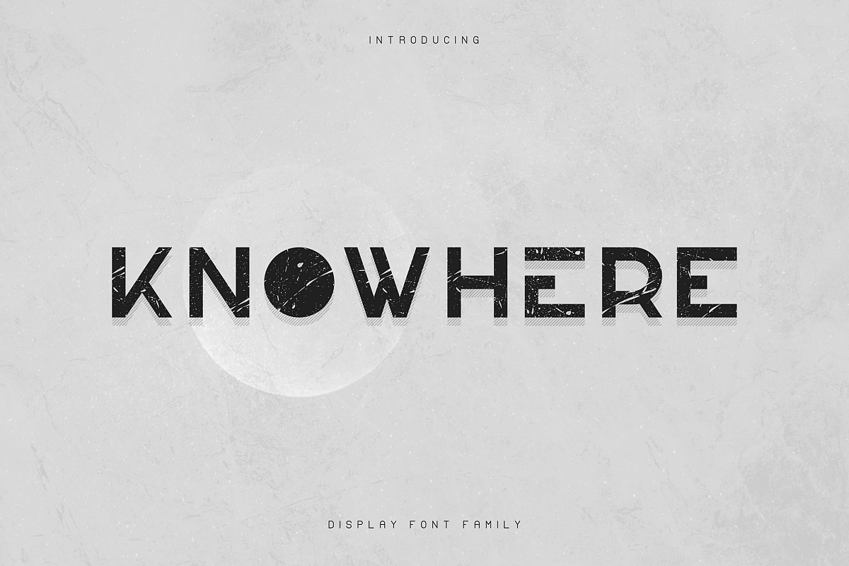 Knowhere - Display font family example image 1