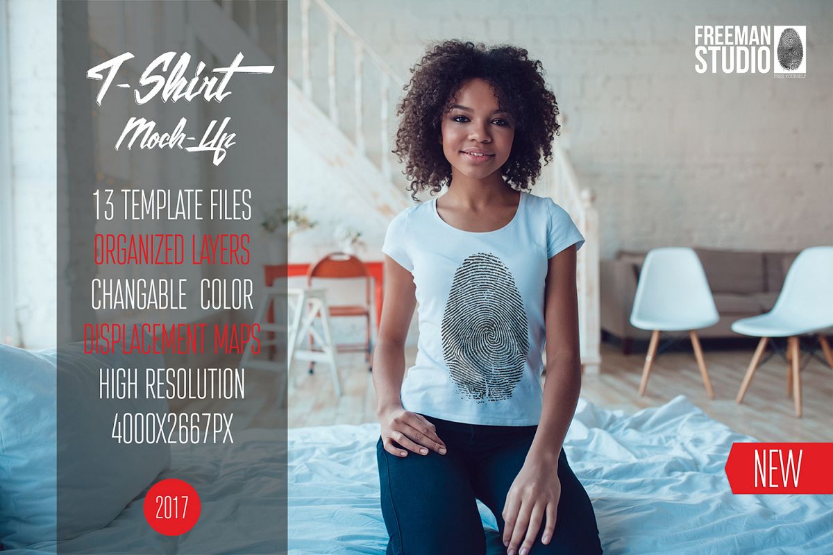T-Shirt Mock-Up Vol.1 2017 example image 1
