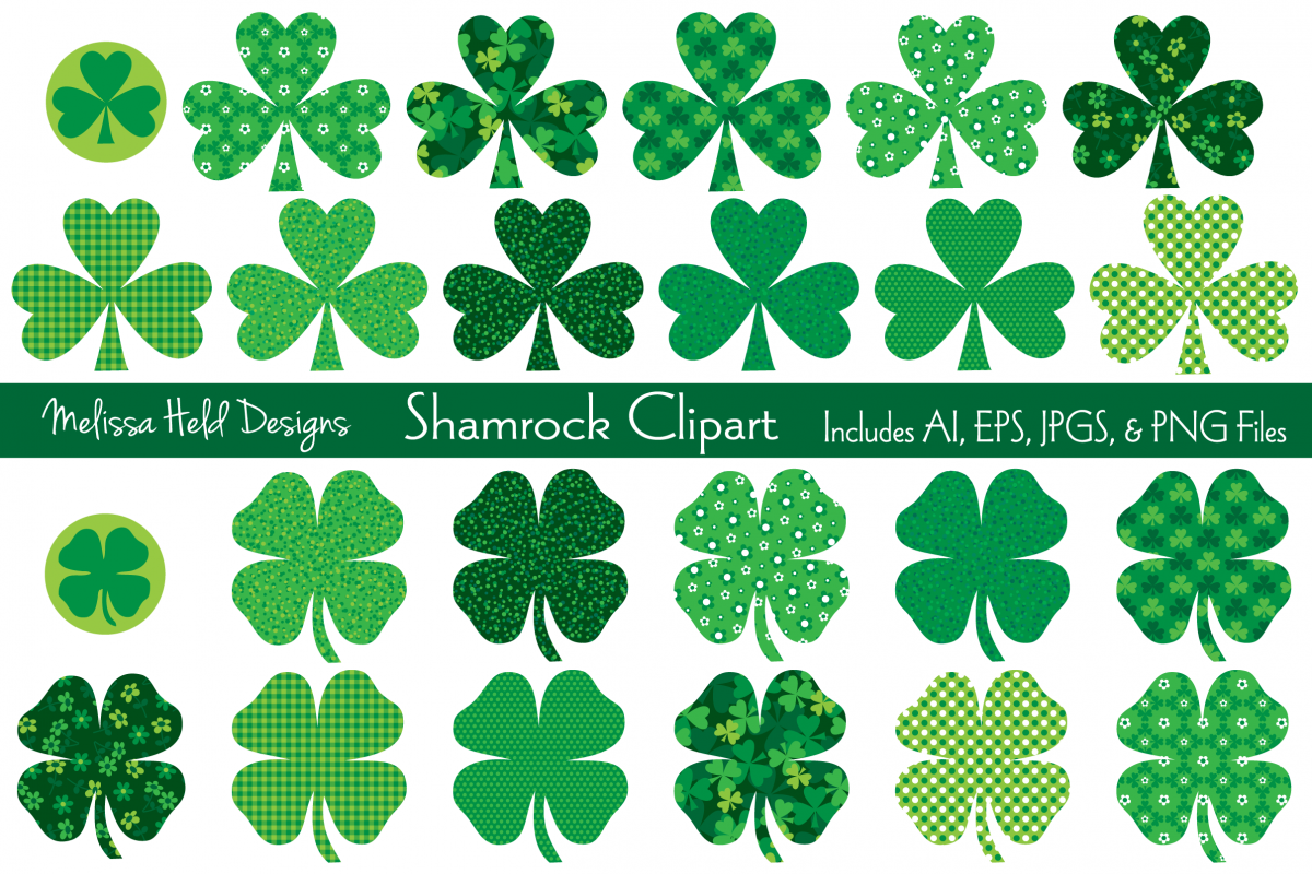 printable shamrocks holiday st patricks day