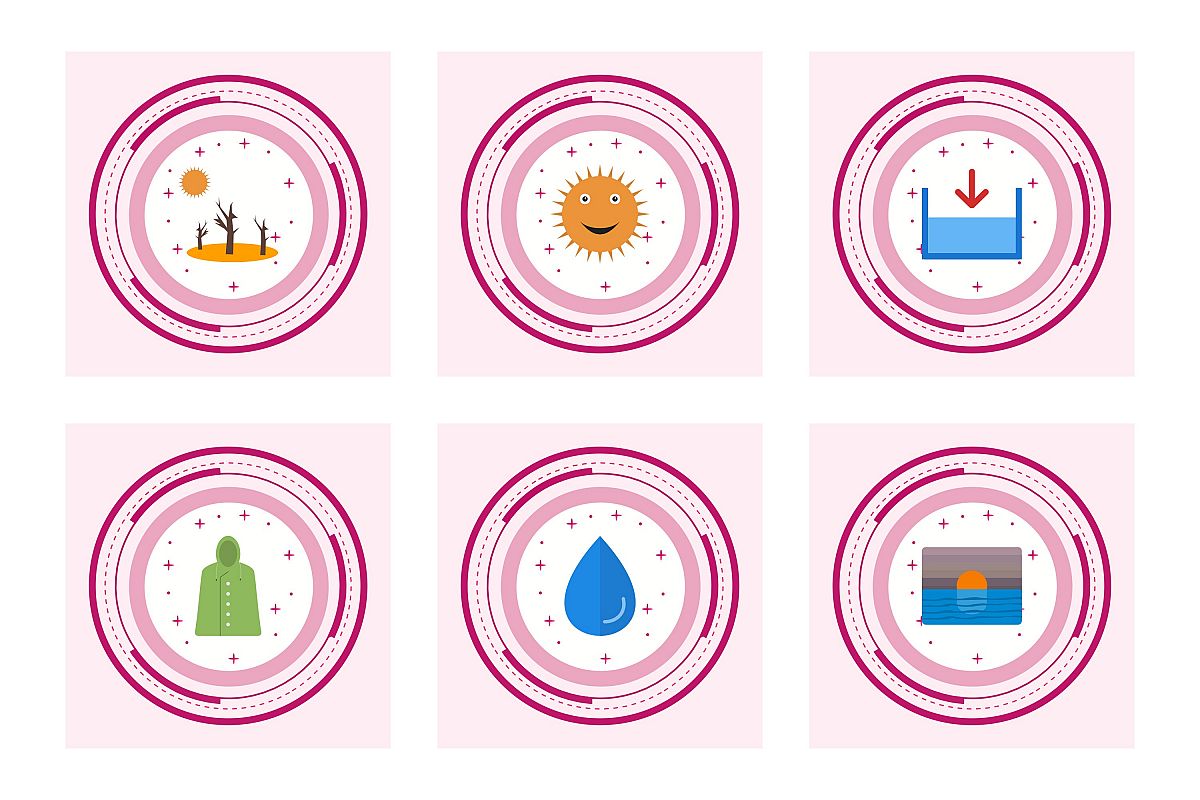 Set Of Weather And Season Icons example image 1