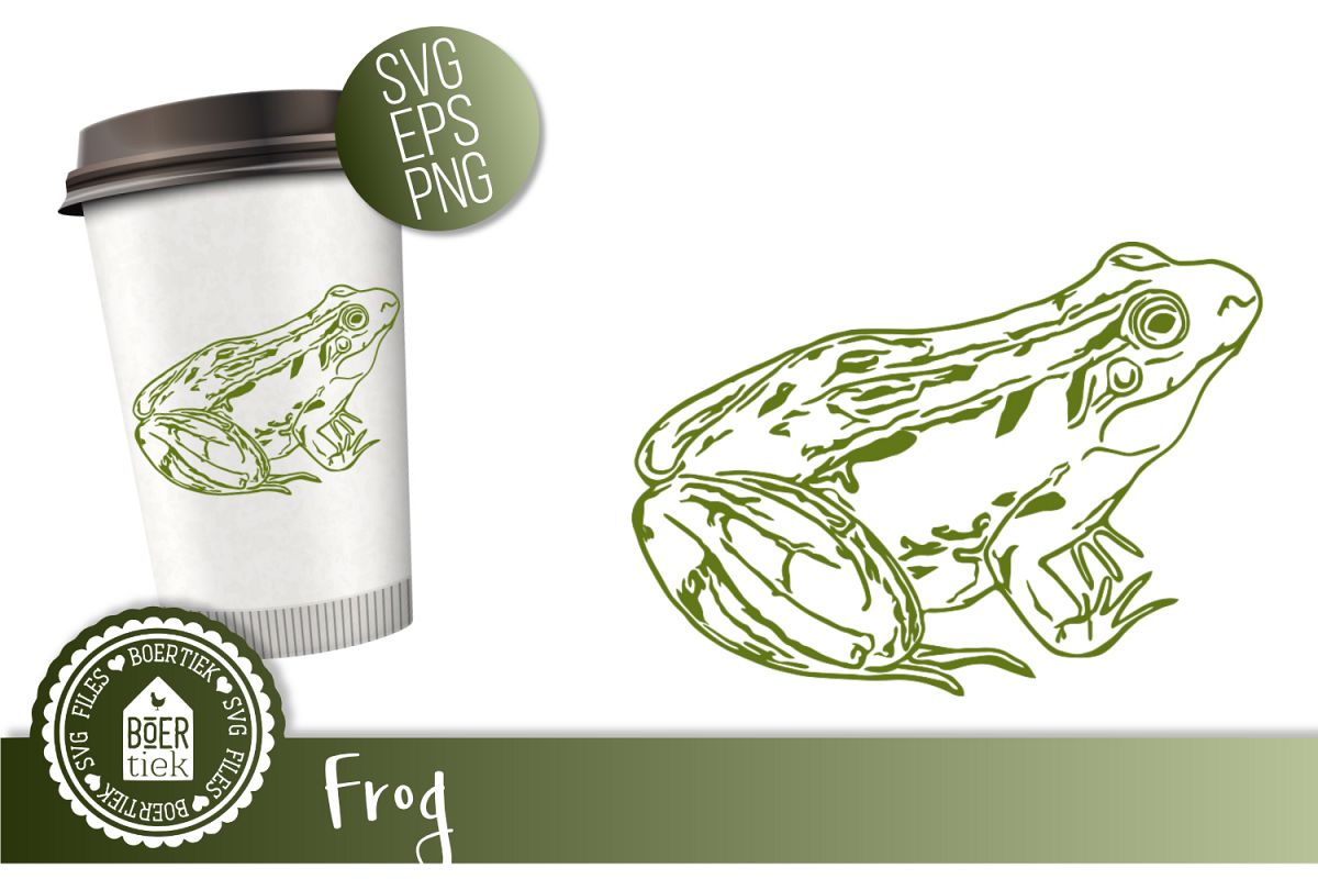 Frog, SVG cutting file, animal, nature example image 1