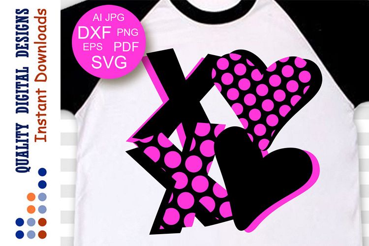 Valentines day decor svg files Xoxo sign Love example image 1