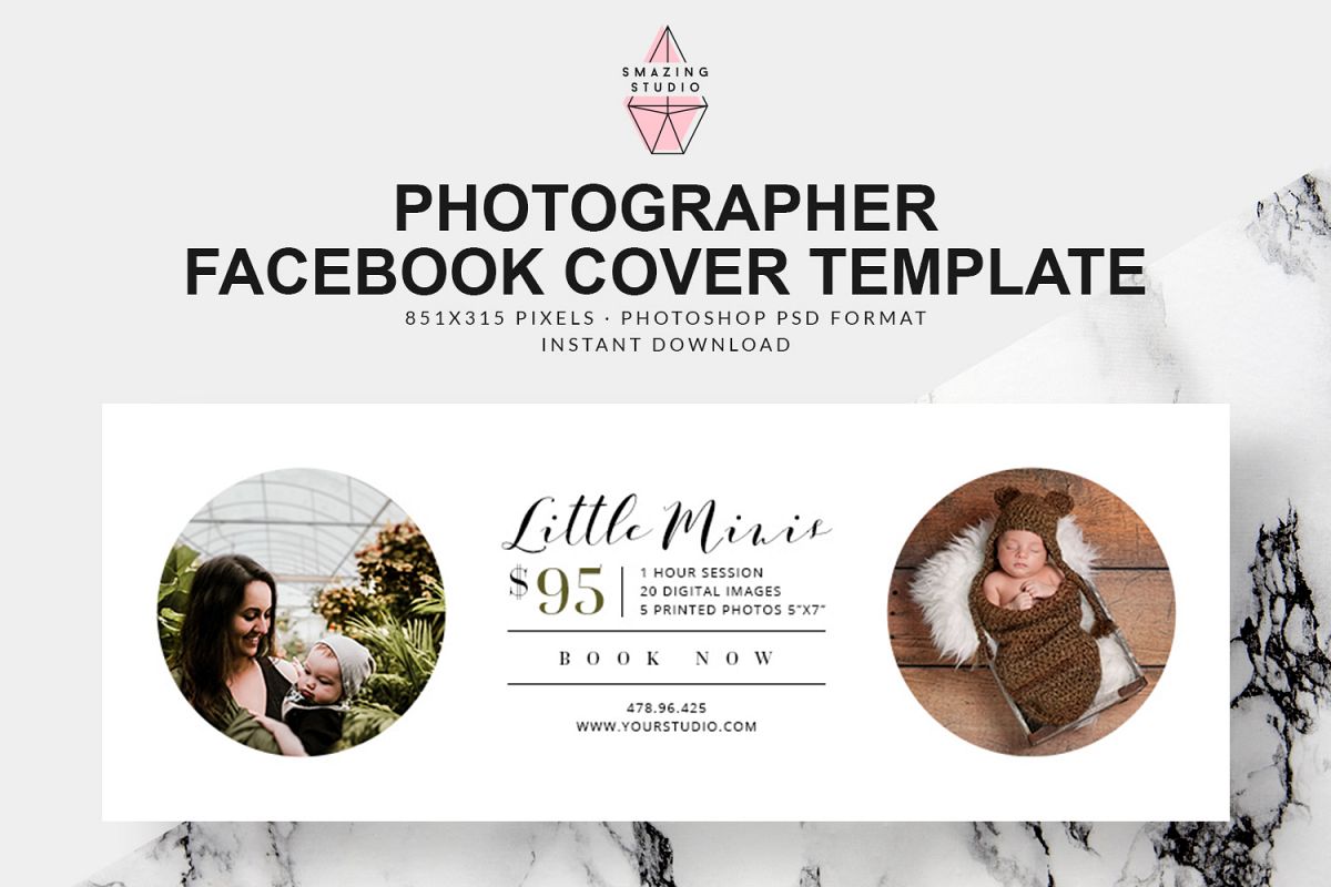 Photographer Facebook Cover Template - FBC002 example image 1