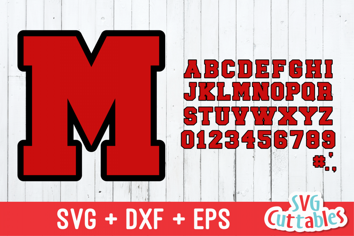 Outlined Sport Alphabet | Cut File example image 1