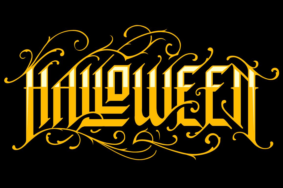 Halloween Gothic Lettering example image 1