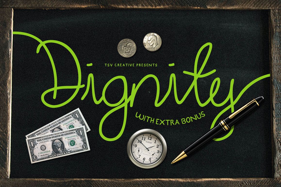 Dignity Cursive + Bonus example image 1