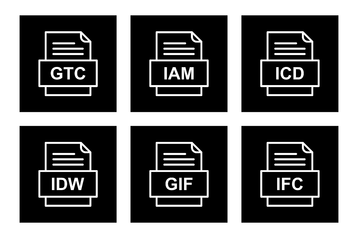 Set Of File Formats Icons example image 1