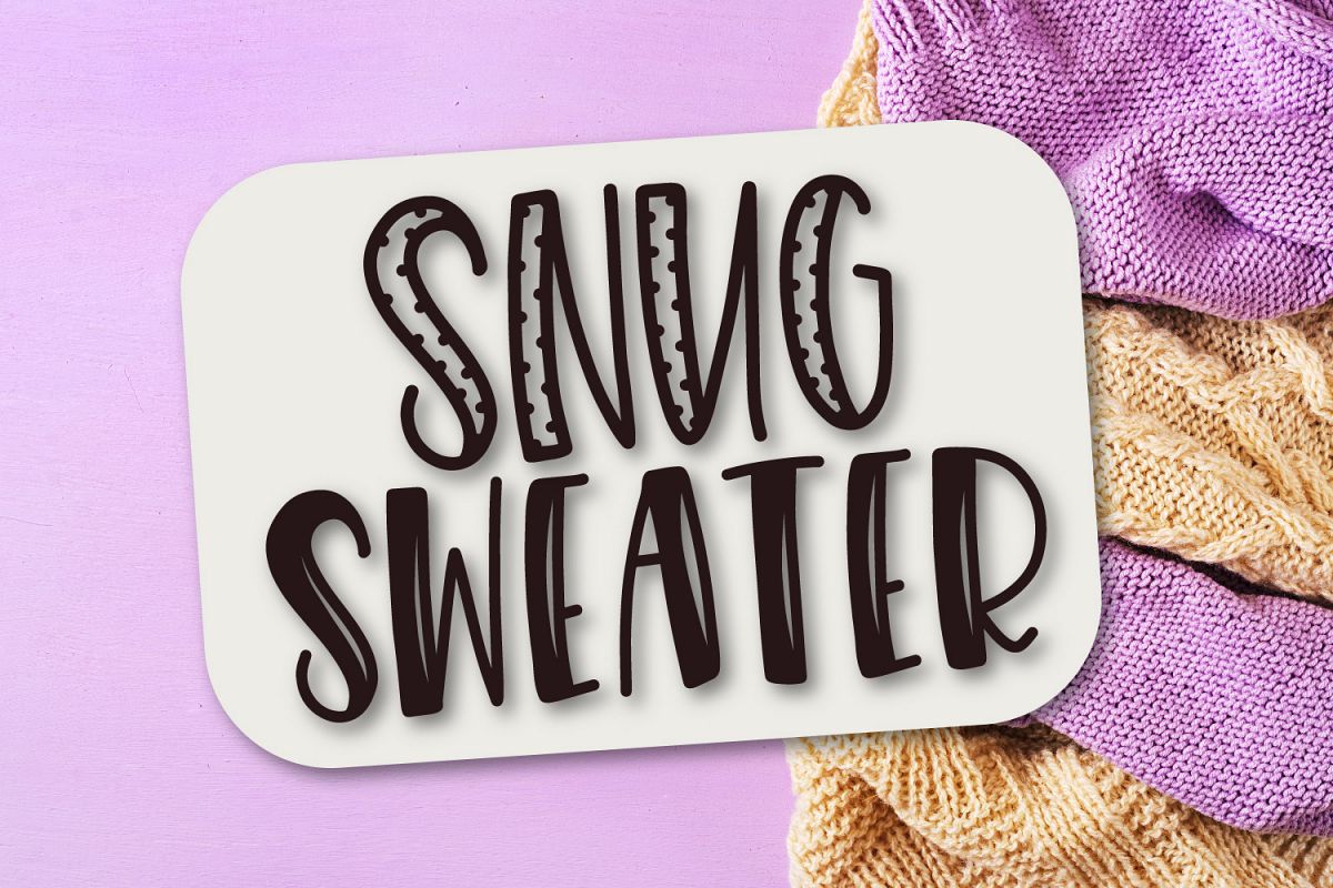 Snug Sweater - A Mixed Style Font Duo example image 1