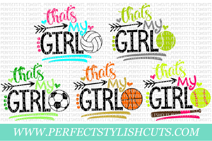Sports SVG - That's My Girl SVG Bundle example image 1