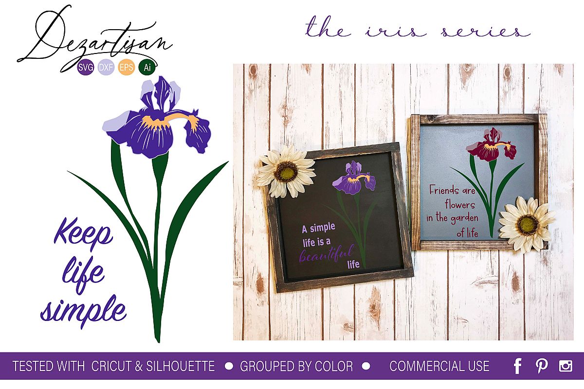 The iris series keep life simple SVG | DXF example image 1