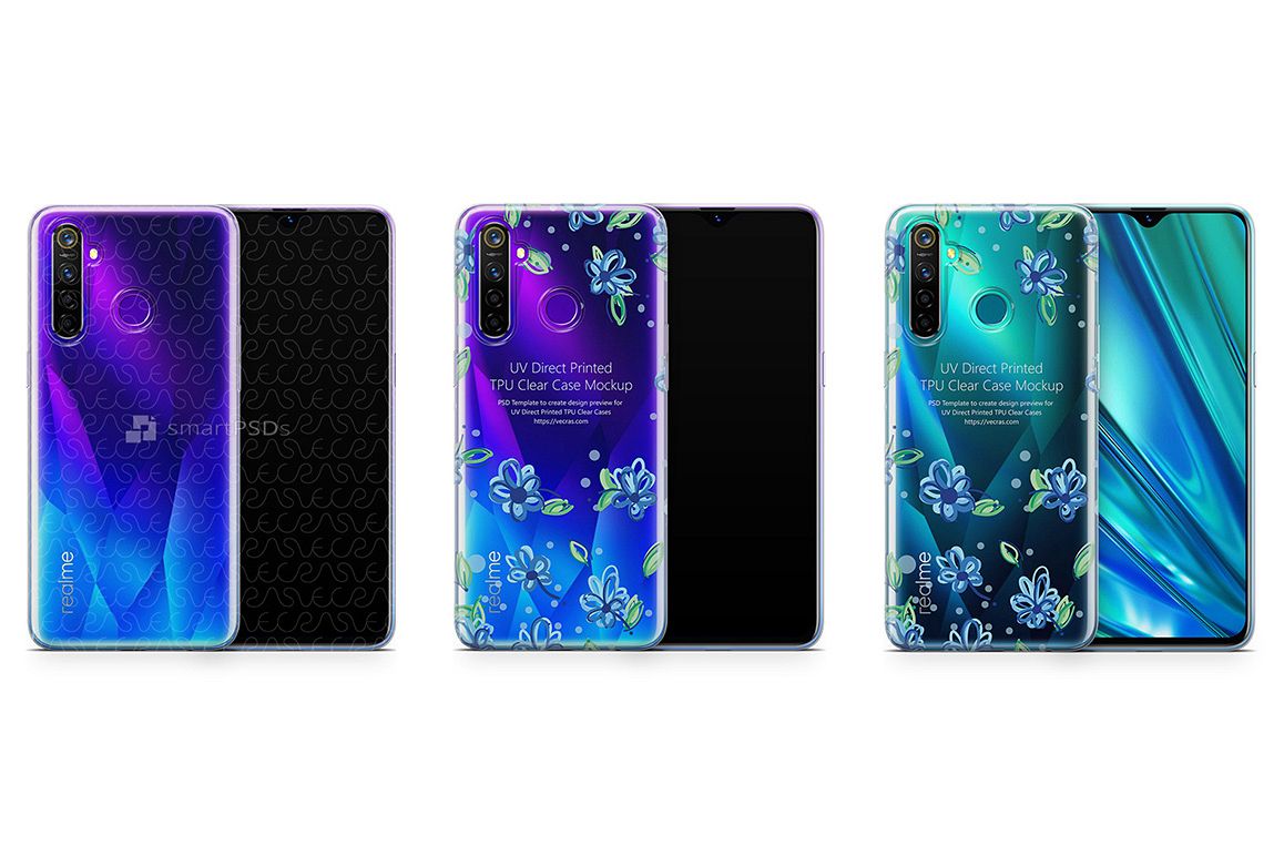 Realme 5 Pro 2019 TPU Clear Case Mockup example image 1