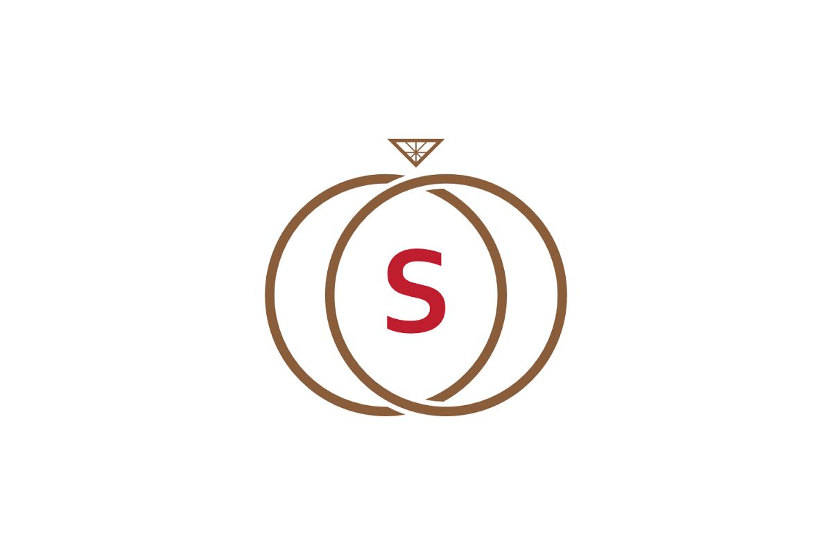 s letter ring diamond logo example image 1