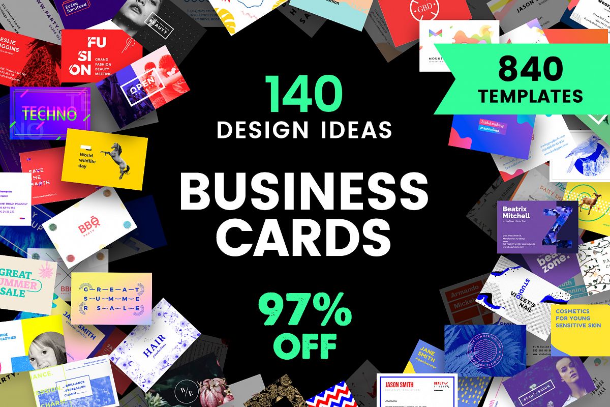 Business Card Design Templates Bundle SALE example image 1