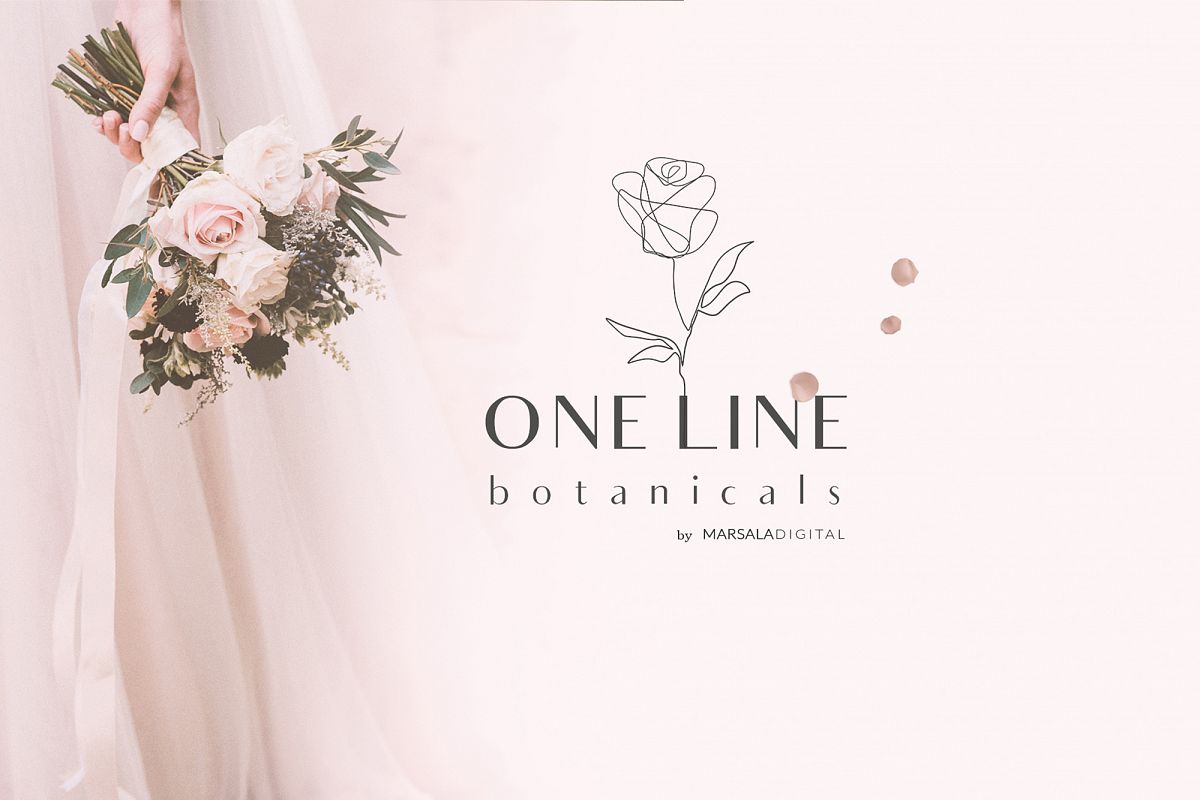 One Line Botanical Drawings Line Art Graphics example image 1