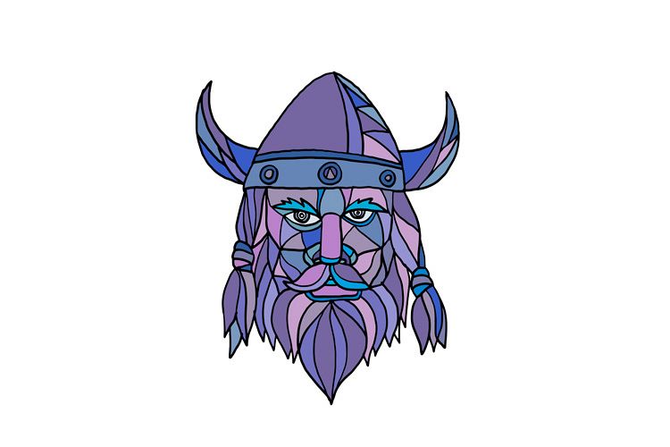 Viking Head Mascot Mosaic example image 1