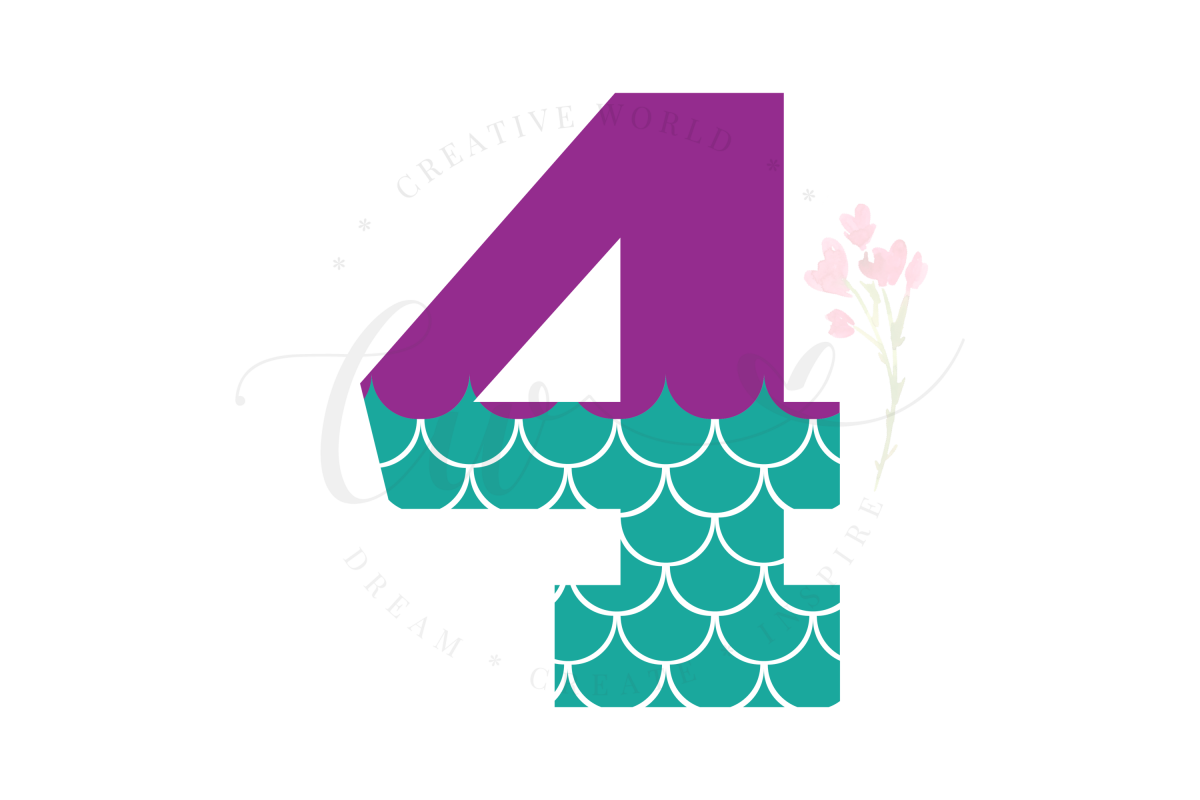 My 4th Birthday Mermaid SVG | Mermaid Birthday Girl svg example image 1