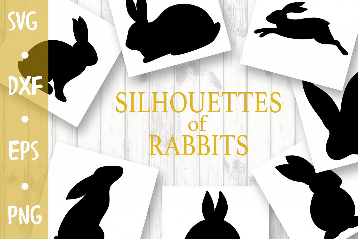 Download Silhouettes Of Rabbits Svg Cut File 439773 Illustrations Design Bundles