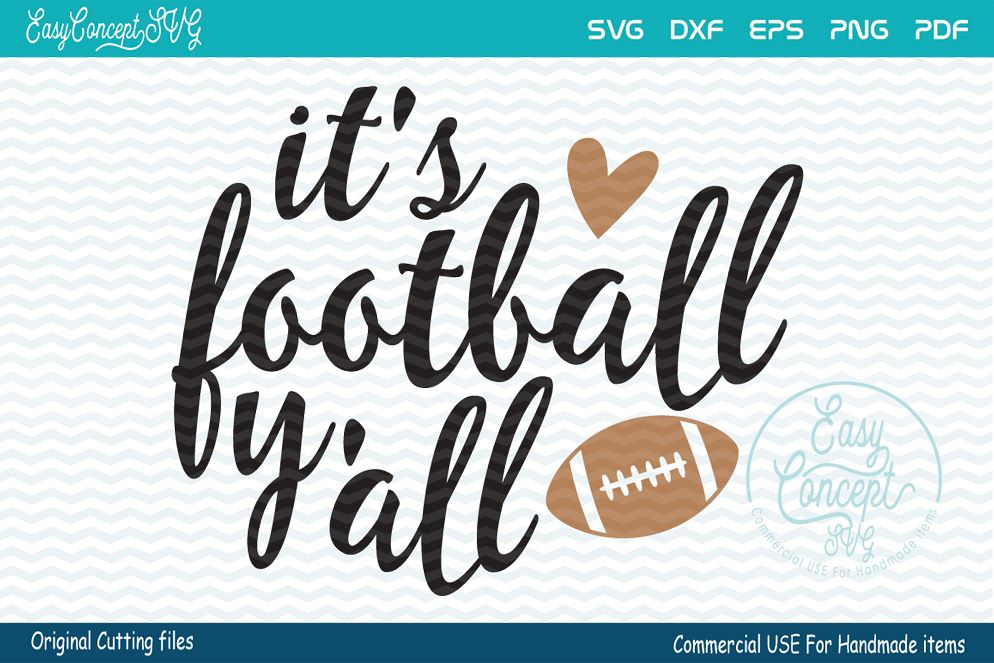 It's football y'all Svg example image 1
