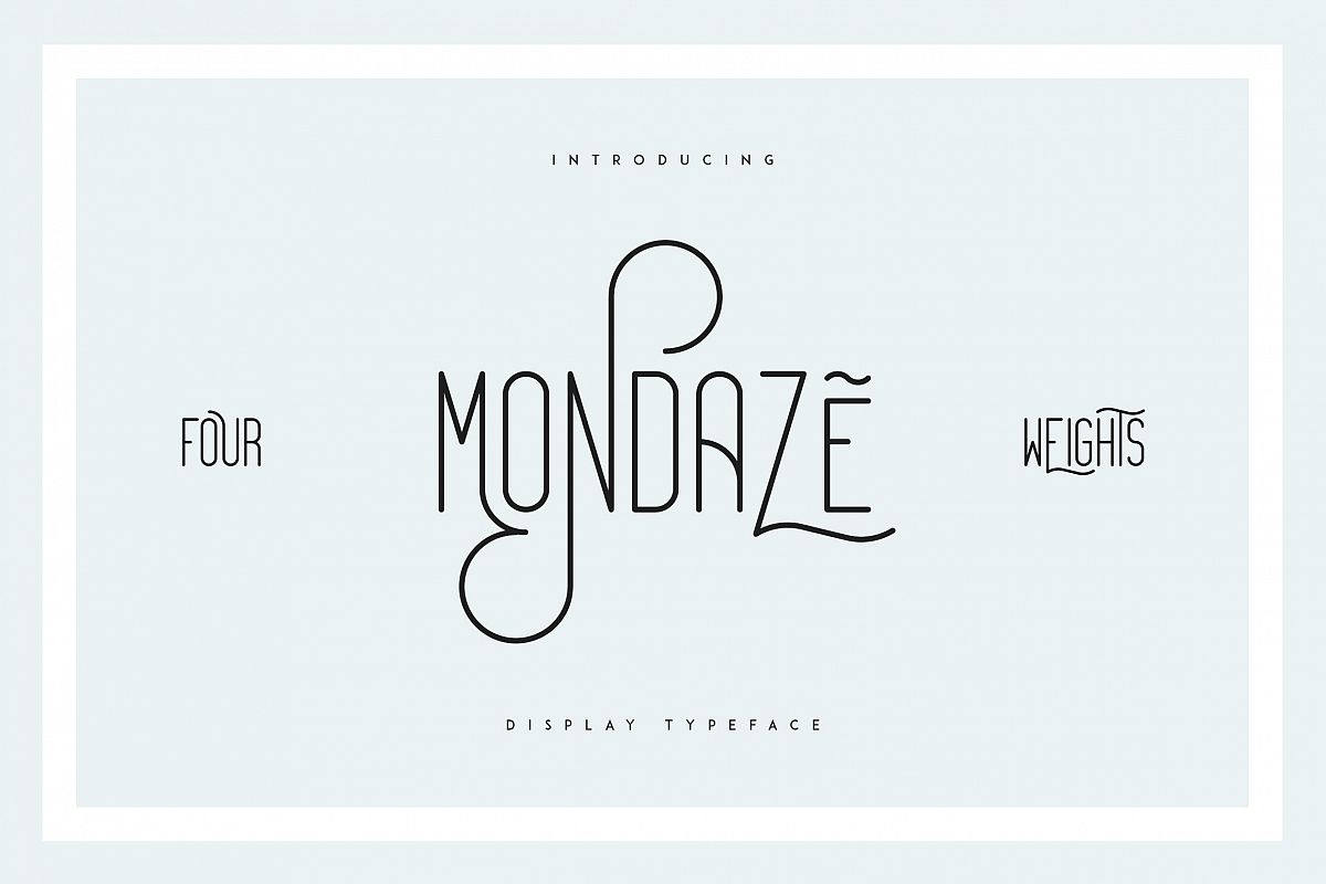 Mondaze Typeface - 4 Weights example image 1