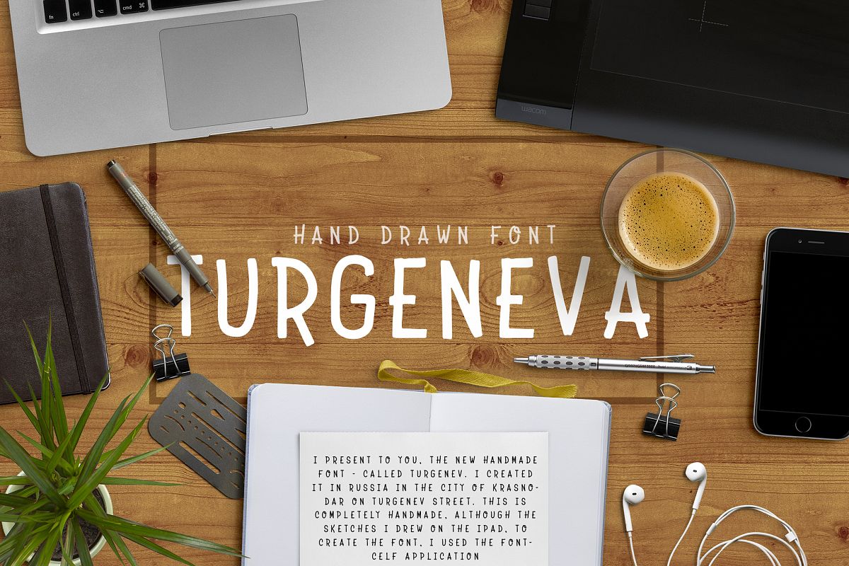 Turgeneva Handdrawn Font example image 1