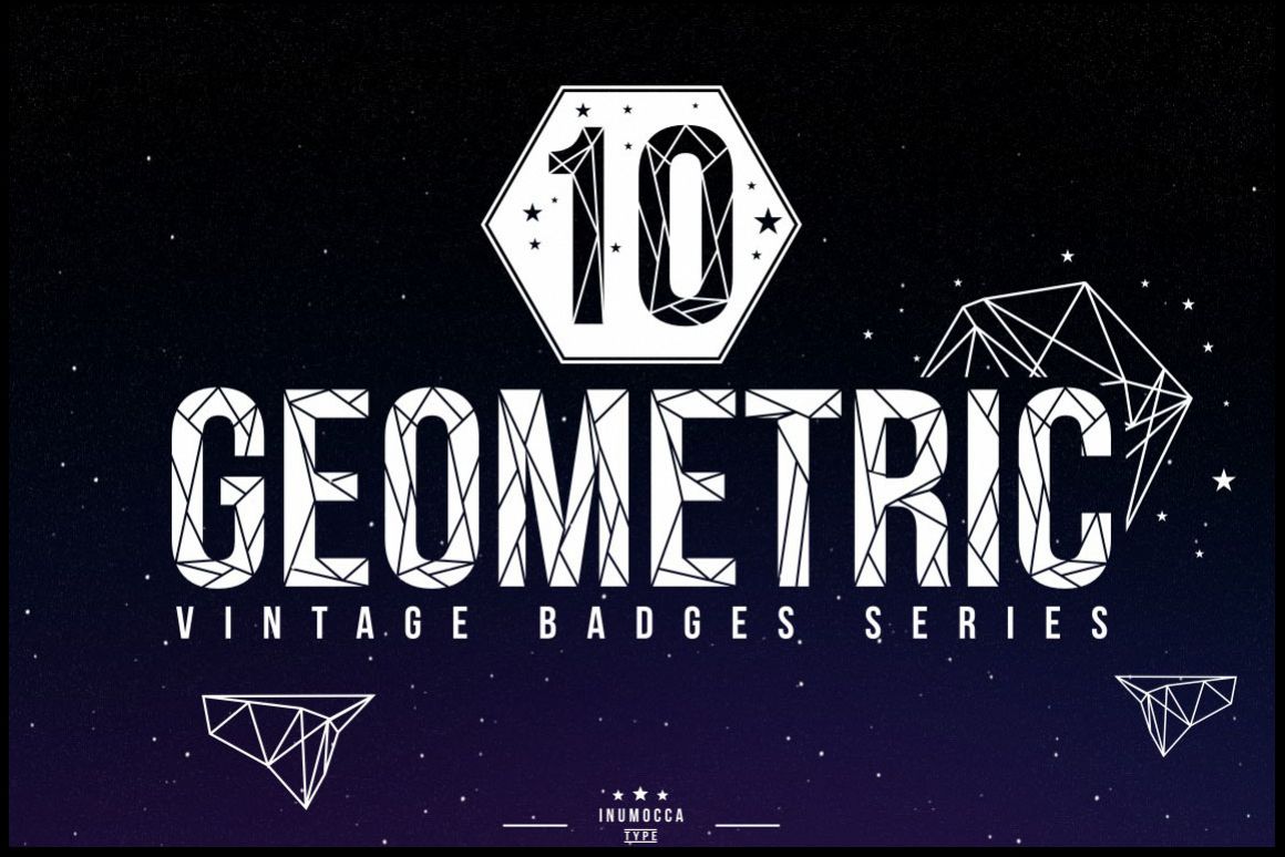 10 Geometric Vintage Badges example image 1