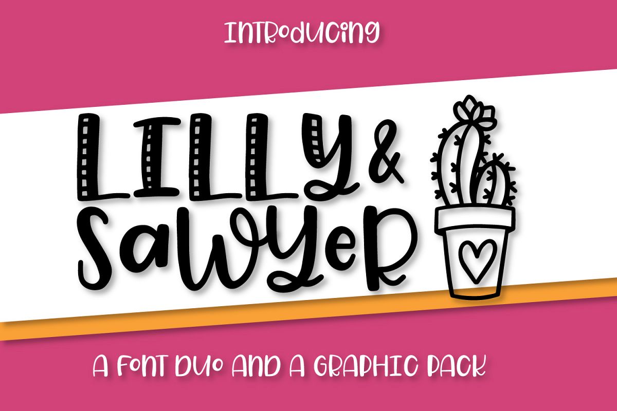 Lilly & Sawyer - Font Duo with Doodle Pack example image 1