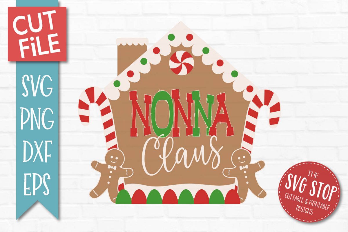 Nonna Claus Gingerbread Christmas SVG, PNG, DXF, EPS example image 1