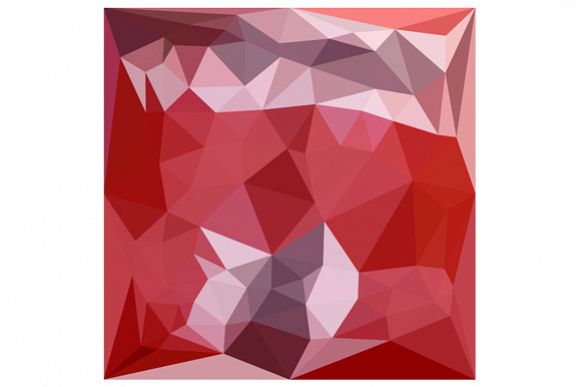 Pale Violet Red Abstract Low Polygon Background example image 1