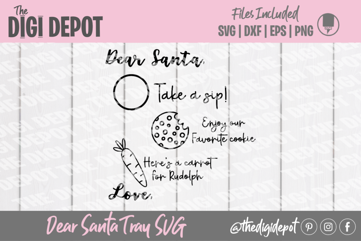 Download Dear Santa - Cookie Tray SVG - Carrot - Christmas SVG