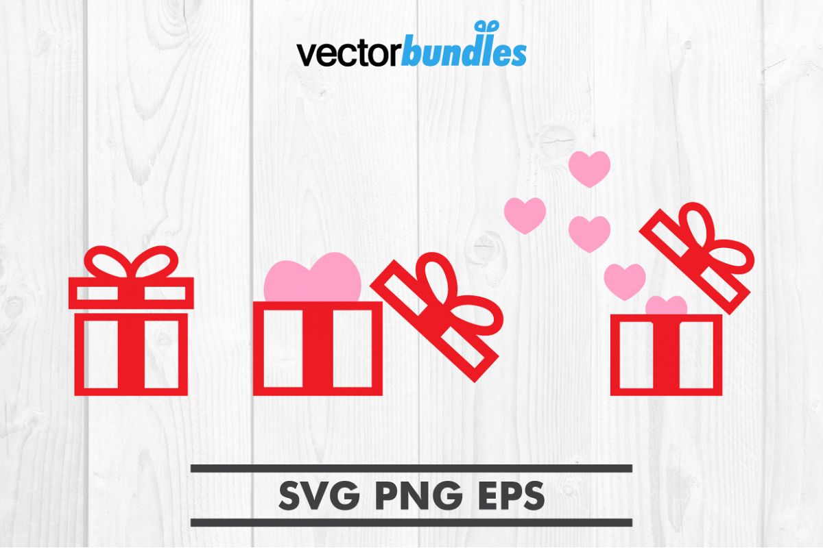Gift box clip art svg example image 1