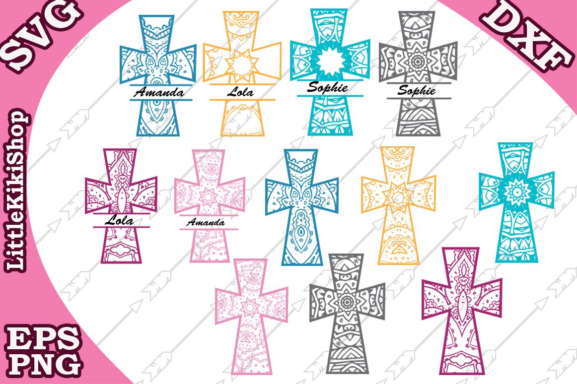 Christian Cross Svg, Cross Monogram Svg,Cross Svg,Christian example image 1