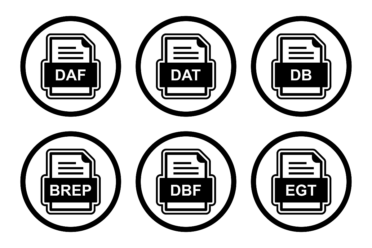 Set Of File Formats Icons example image 1