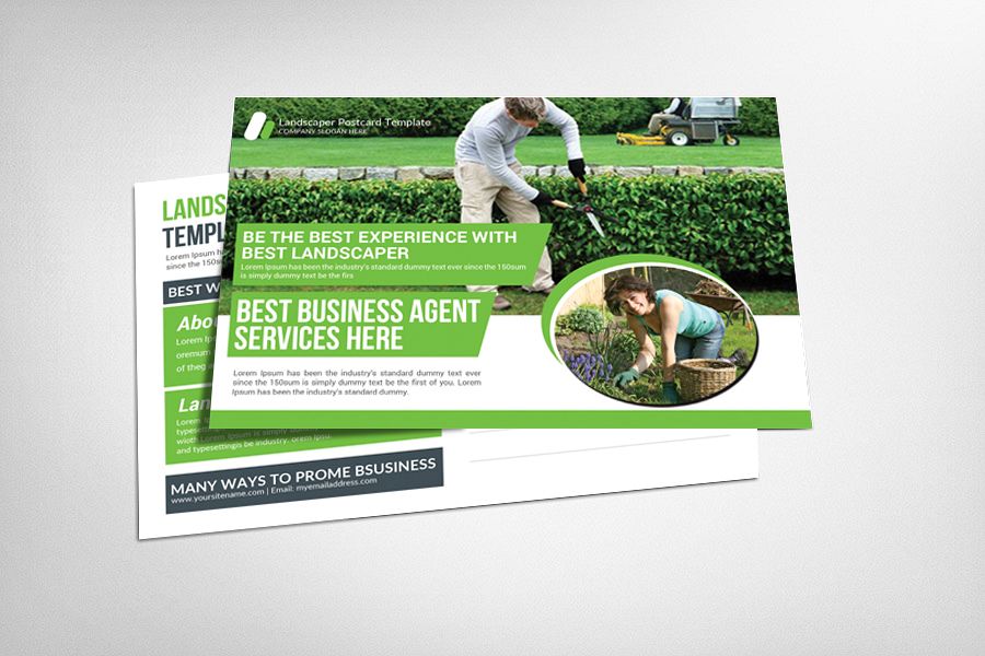 Landscaper Postcard Template example image 1