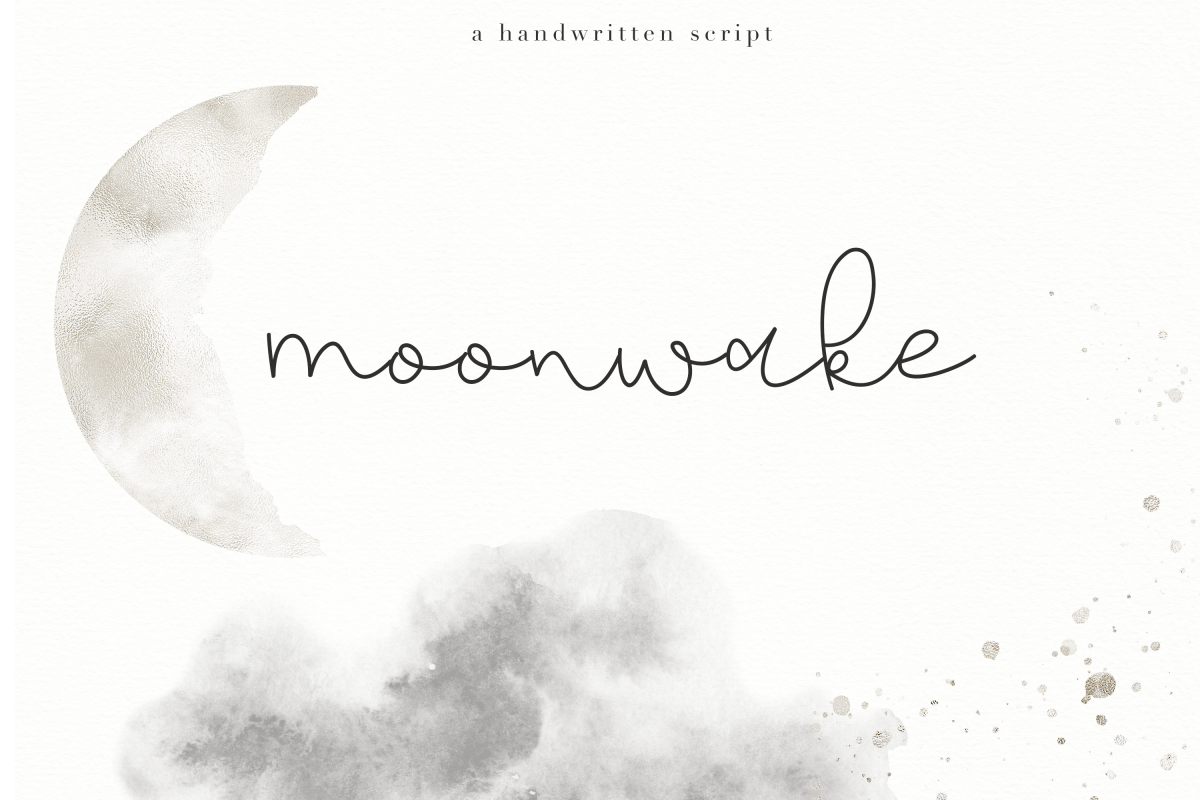 Moonwake - Handwritten Font example image 1