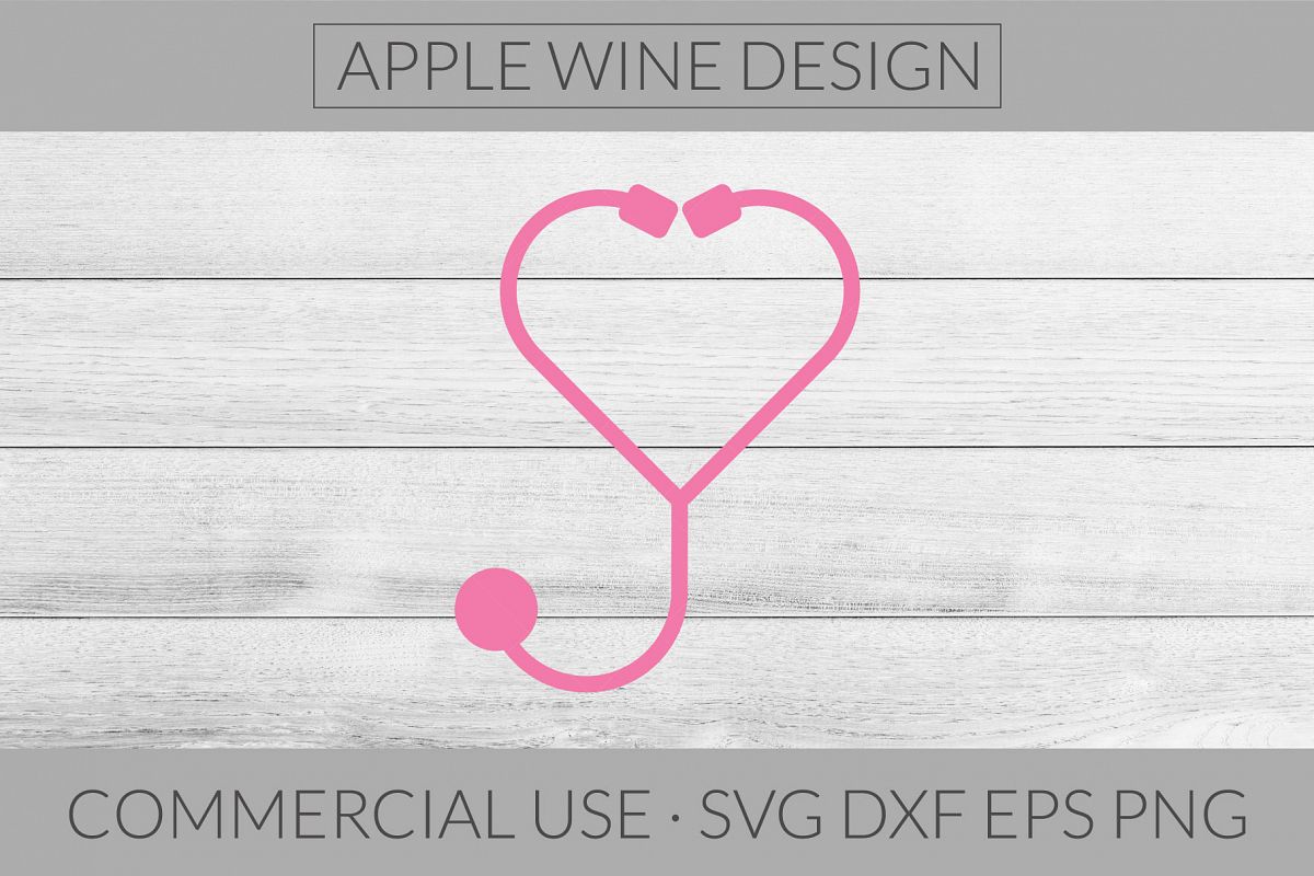 Stethoscope SVG DXF PNG EPS Cutting File example image 1
