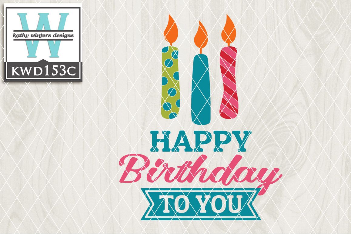 Birthday Cutting File KWD153C example image 1