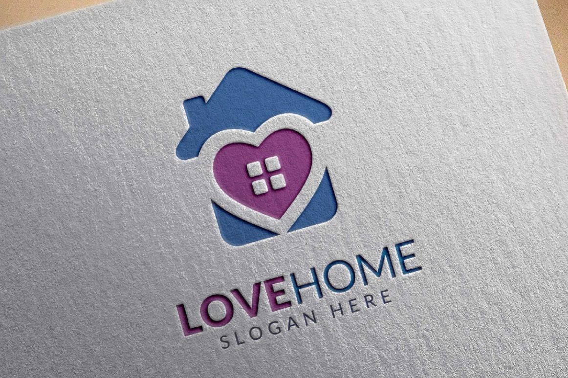 Love home logo, real estate logo example image 1