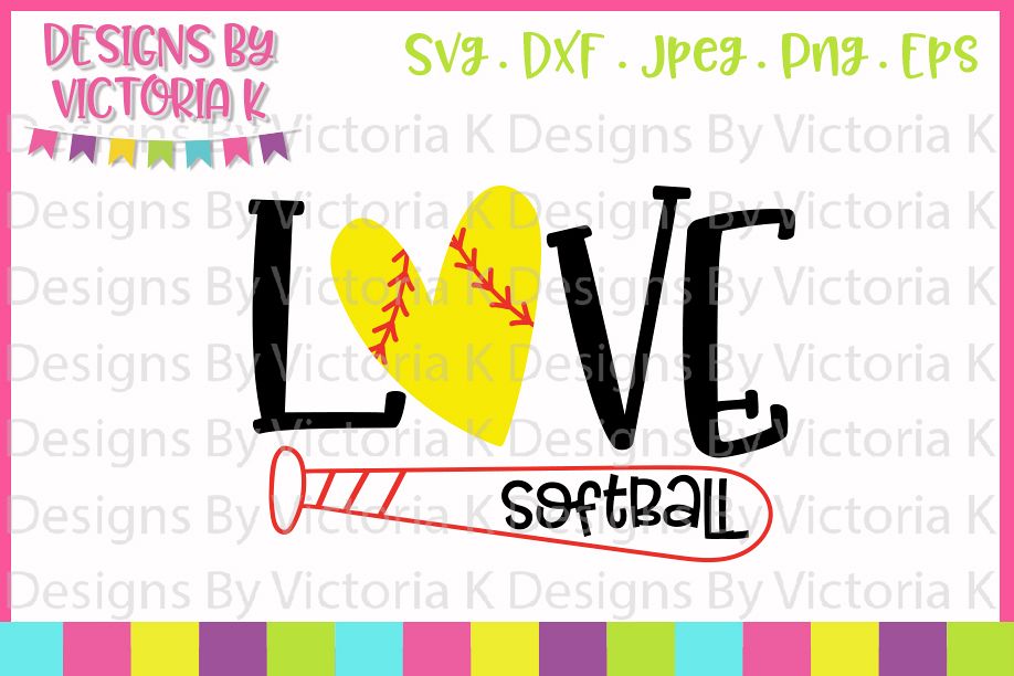 Download Softball svg, Love Softball, SVG, DXF, PNG
