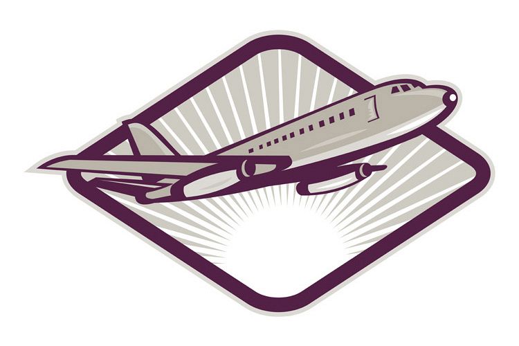 Jumbo jet airliner taking off example image 1
