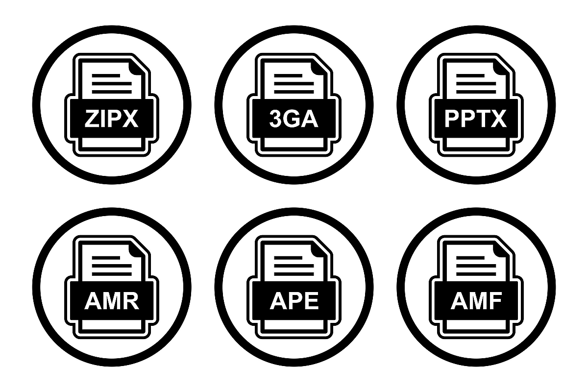 Set Of File Formats Icons example image 1