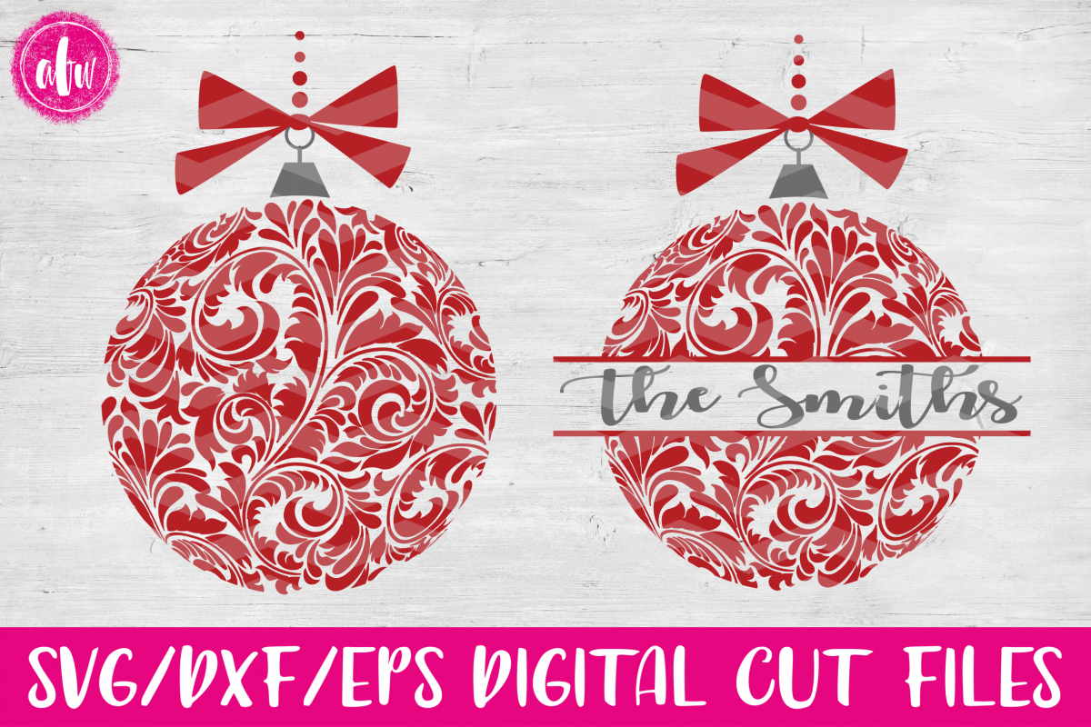 Download Flourish Christmas Ornaments - SVG, DXF, EPS Cut File ...