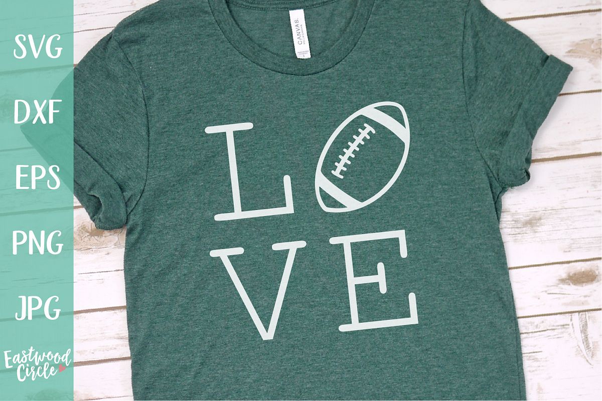 Love with Football - Football SVG File example image 1