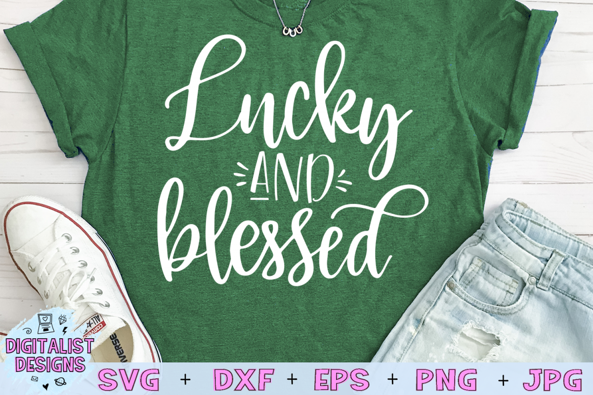 Lucky and Blessed SVG, St Patrick's Day SVG example image 1