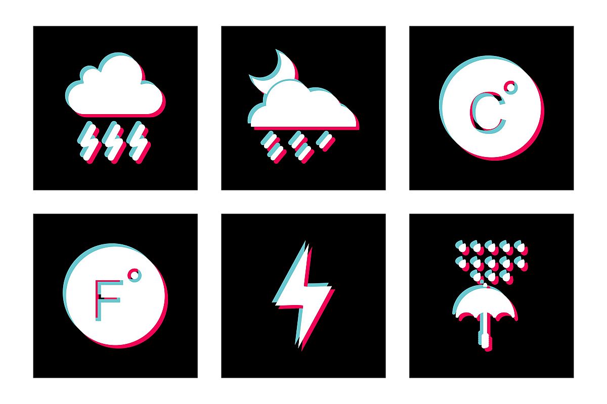 Set Of Weather And Season Icons example image 1