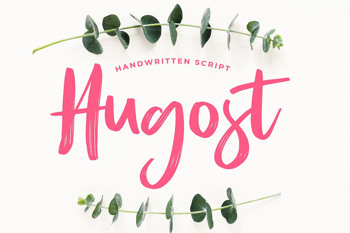 Hugost Handwritten Brush Font example image 1