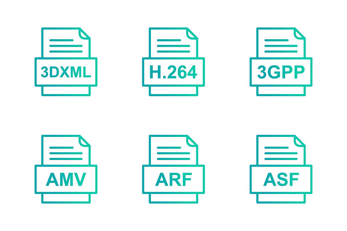 Set Of File Formats Icons example image 1